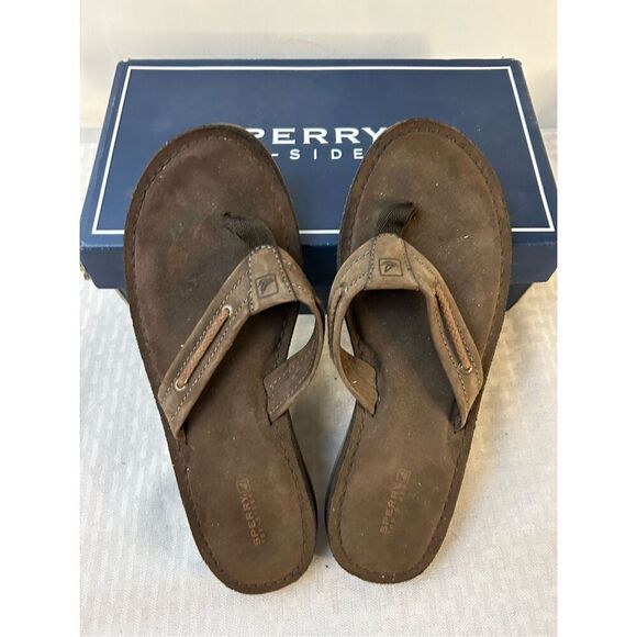 Sperry topsider brown flip flop sandals 8? - Picture 2 of 6
